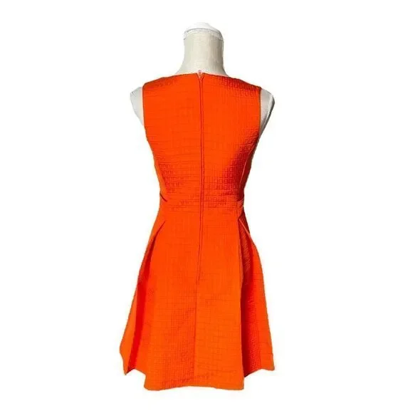 Modcloth So Sixties Textured Dress in Tangerine - Picture 3 of 16